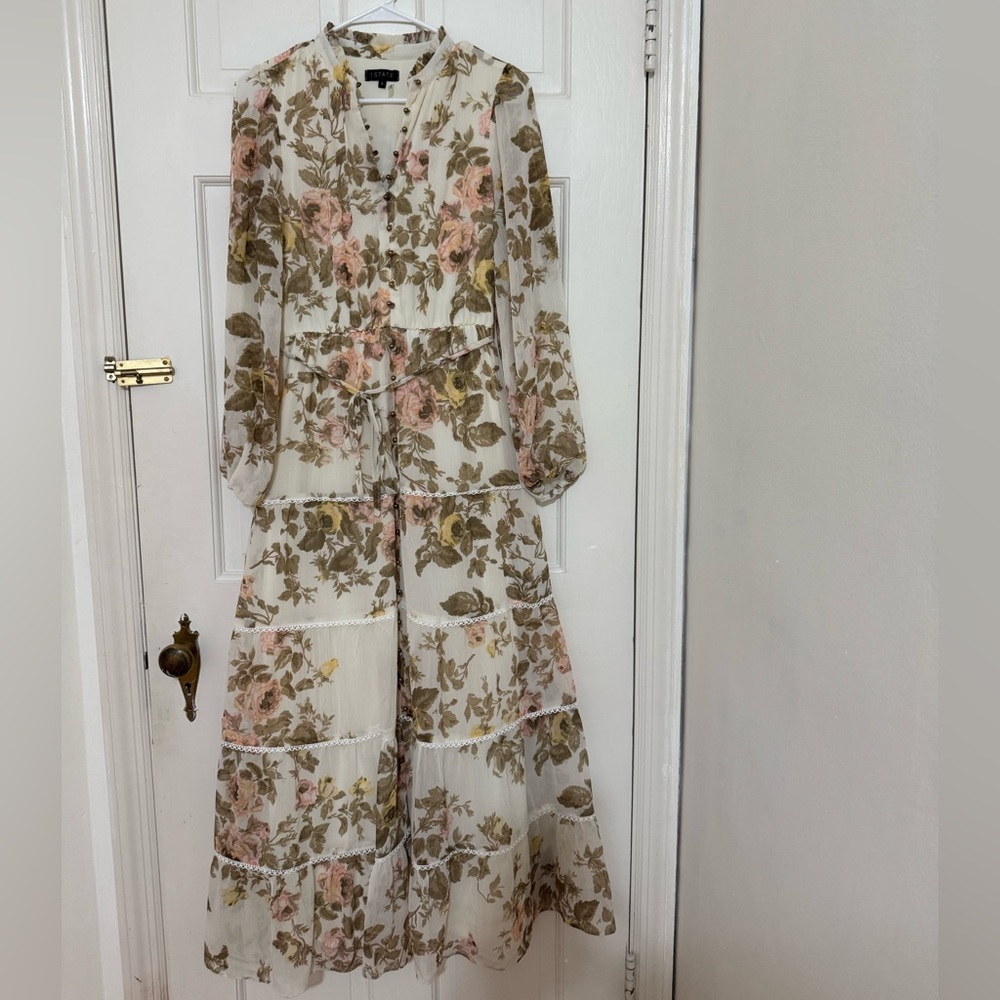 Floral Long Sleeve Maxi Dress